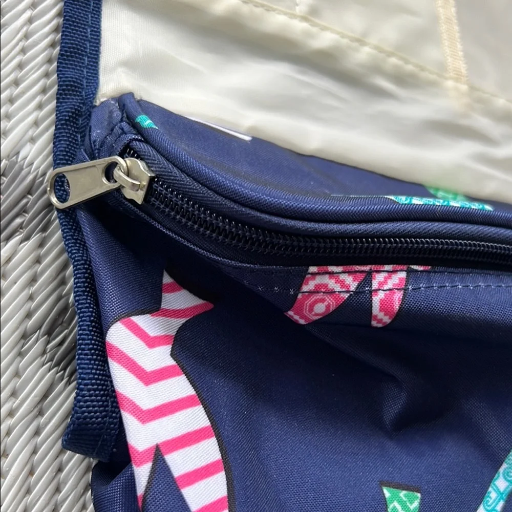 Navy Travel Organizer with Animal Print